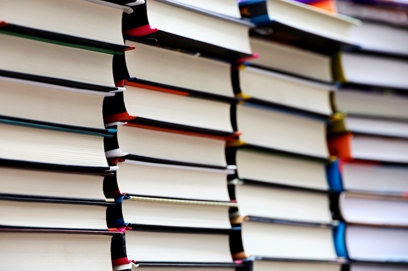 Stacked books